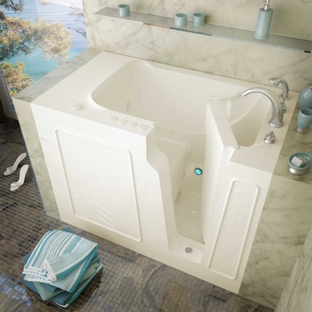 MEDITUB MediTub Walk-In 29 x 52 Biscuit Whirlpool & Air Walk-In Bathtub 2952RBD